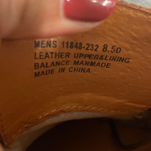 Florsheim Men’s Cap-Toe Oxfords Brown Cognac Classic Size 8.5 Leather Comfy - Picture 6 of 7